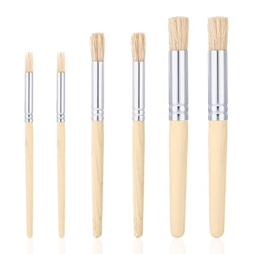 6Pcs Small Stencil Paint Brushes for DIY Crafts