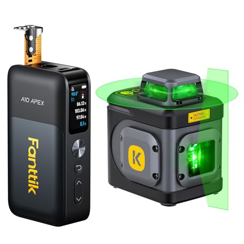 Fanttik A10 Apex 3-in-1 Digital Laser Tape Measure with HD Color Display & Fanttik D5 Laser Level 360°