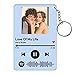 Fabige Schlüsselanhänger im Spotify Song Cover Personalisiert Schlüsselbund mit Foto Text aus Arylic Geschenk für Freundin Familie Frau
