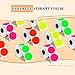 PARLAIM 2”Color Coding Labels Stickers,500PCS Round Adhesive Circle Dot Stickers for Inventory Fluorescent Pink
