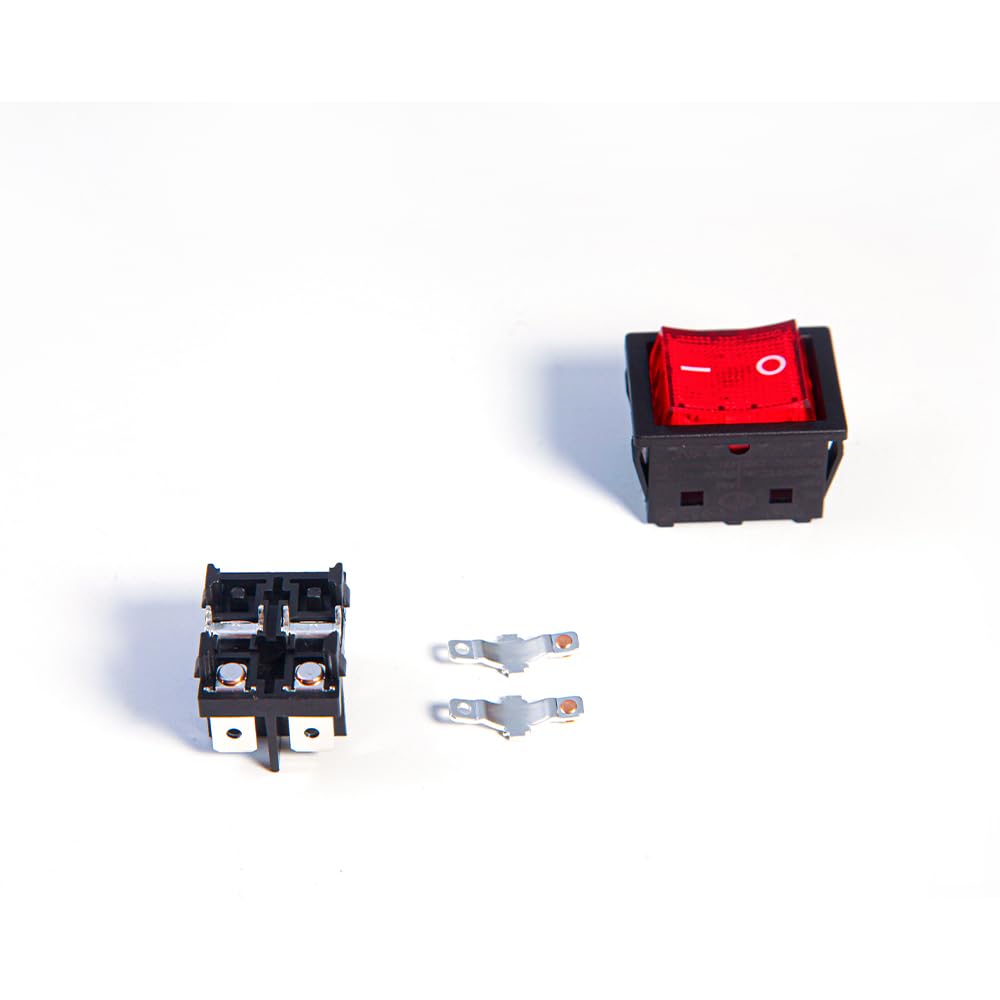 2Pcs DC 30A/36V ON/Off Boat Rocker Toggle Switch 4 Pins with LED Light