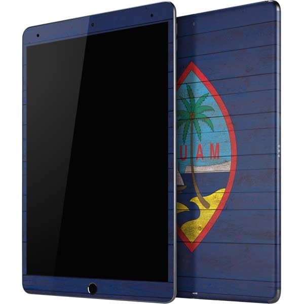 Skinit Decal Tablet Skin Compatible with iPad Air 2 - Officially Licensed Guam Flag Dark Wood Design