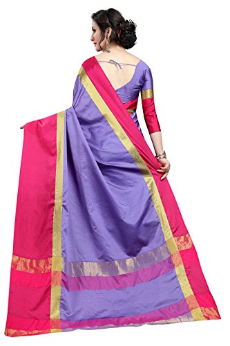 Image of PerfectBlue Women's with Blouse Piece Saree (VisvaVariation Lightgreenbrown Free Size)