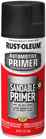 Rust-Oleum 249418 Automotive Sandable Primer Spray, 12 oz, Black