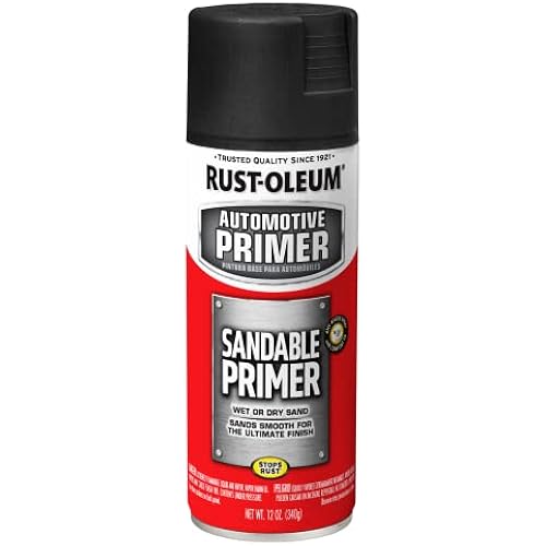 Rust-Oleum Automotive Sandable Primer Spray, Flat Black