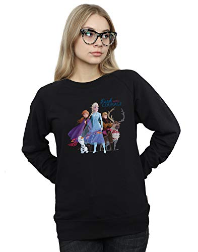 Disney Women's Frozen 2 Lead With Courage Sweatshirt Black X-Large