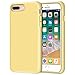 iPhone 8 Plus Case, iPhone 7 Plus Case, Anuck Soft Silicone Gel Rubber Bumper Case Microfiber Lining Hard Shell Shockproof Full-Body Protective Case Cover for iPhone 7 Plus /8 Plus 5.5" - Yellow
