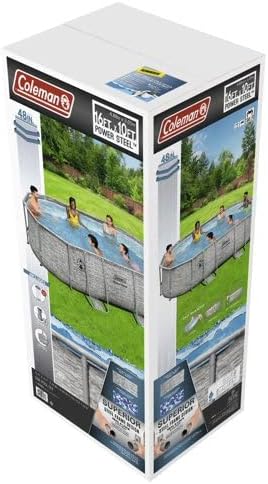 Coleman Power Steel Oval Pool Set packaging box
