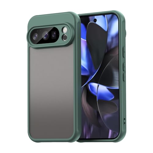Coque Google Pixel 10 Pro translucide mate verte en polycarbonate
