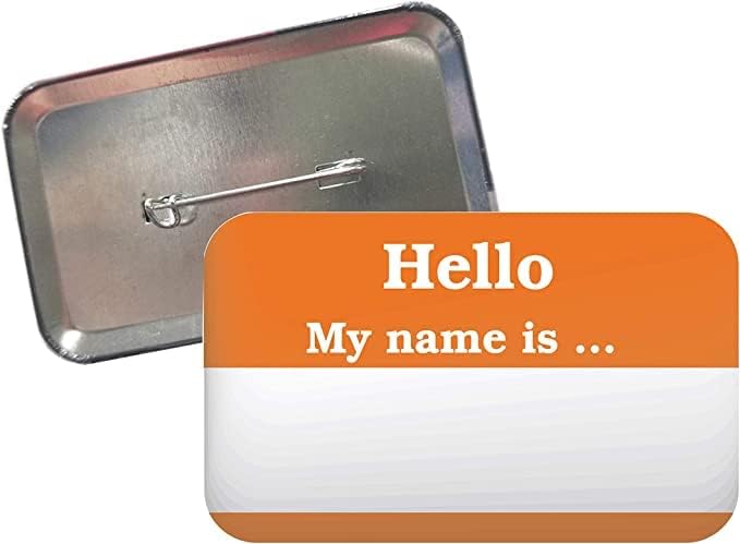 Name Badge - Hello My Name is ... (Pack of 25) (Orange)