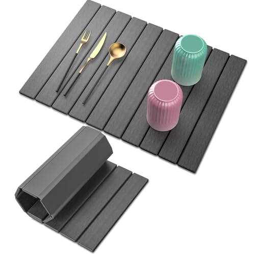 Large Stone Dish Drying Mat for Kitchen Counter, Eco-friendly, Instant