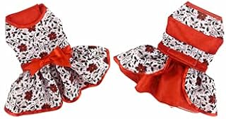 Holiday Dog Harness Dress - Holly (Medium)