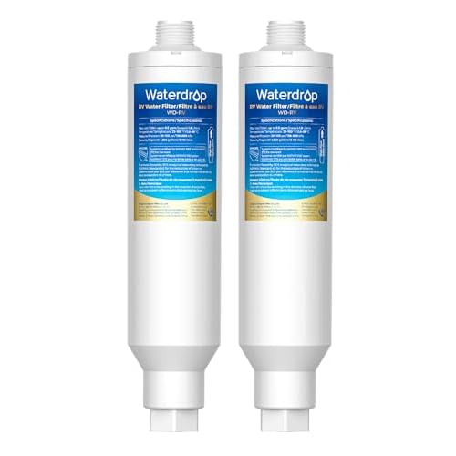 Waterdrop RV/Marine Water Filter, Camper Water Filter, NSF Certified, Garden Hose Filter, Greatly Reduces Chlorine, Bad Taste, Odor, 2 Pack Pack of tw