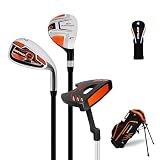 Kids Golf Clubs Set 5 Pieces for Boys & Girls Ages 3-5, Junior Golf Set with Stand Bag, Driver, Hybrid, Irons...