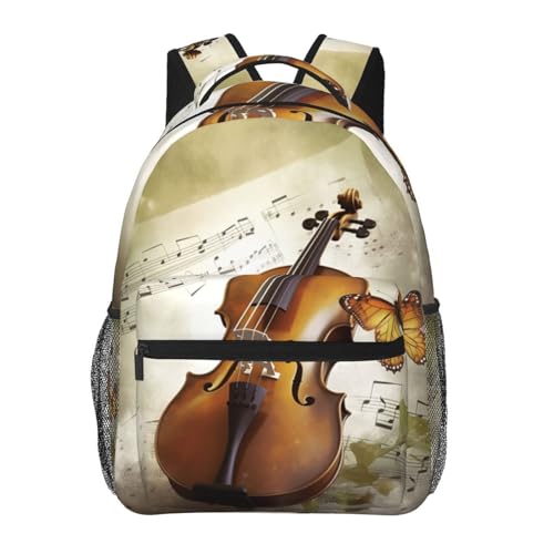 Sac à dos voyage ordinateur papillon violoncelle idéal pour vos trajets professionnels