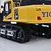 wheelfun 1/50 Radio Control Excavator PC520 Electric RC Digger Construction Vehicle Finished Model Toys Metal Tracks Lights Sounds Unit Hobby Grade Model for Ages 14+