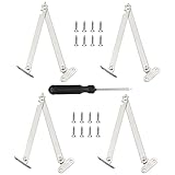 Ytesky 4 Stück Klappenhalter Klappenbeschlag Klappscharnier Edelstahl Klappenschere Klappenstütze für Möbel Tür Deckelstütze