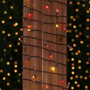Novelty Lights 25 Feet, 50 Light Brown Wire LED Autumn Lights Outdoor, Commercial Grade, Yellow/Red/Orange, 5mm Bulbs, UL Listed, Connectable up to 1075 Feet Novelty Lights 25 Feet 50 Light Brown Wire LED Autumn Lights Outdoor Commercial Grade YellowRedOrange 5mm Bulbs UL Listed Connectable up to 1075 Feet