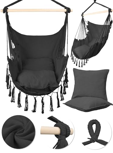 MalTec Wiszący fotel ogrodowy, brazylijski Cocoon, krzesło z poduszką,...