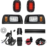 Orle Oko Golf Cart Deluxe Light Kit for Club Car DS 12V Street Legal Golf Cart Upgrade Headlight Taillight Kit for DS LED Light 1993 up with Turn Signals Hazard Light Switch Horn Brake Pad