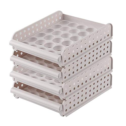 Preisvergleich Produktbild Schildeng Eierablagebehälter, stapelbarer Eierablagehalter Tragbarer 4-lagiger Eierorganisator für die Picknick-Campingküche