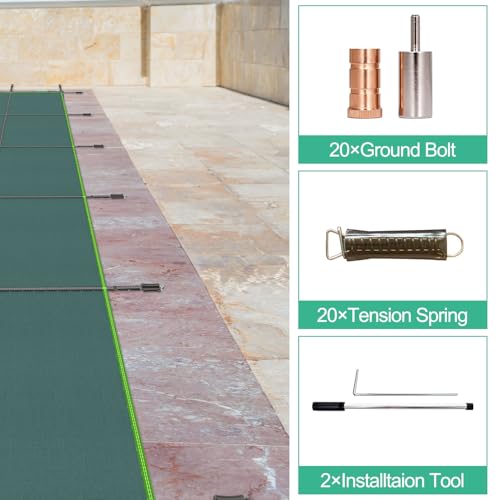 Cubierta de seguridad rectangular 12 x 24 pies para piscina miniatura 6
