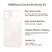 Perzework OEM Rear Back Glass Replacement for iPhone 12 mini 5.4 inches (White) with Reparing Toolkit