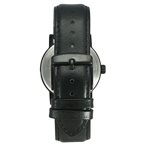 Image of TIMEX Analog Watch for Man with Black Round Dial & Black Leather Strap Band Water Resistant Men's Wrist Watches - TWHG35SMU05