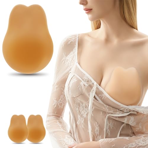 Image of Nipple Covers for Women Pasties Nipple Covers with Lift Sticky Adhesive Reusable Silicone Nipple Pasties