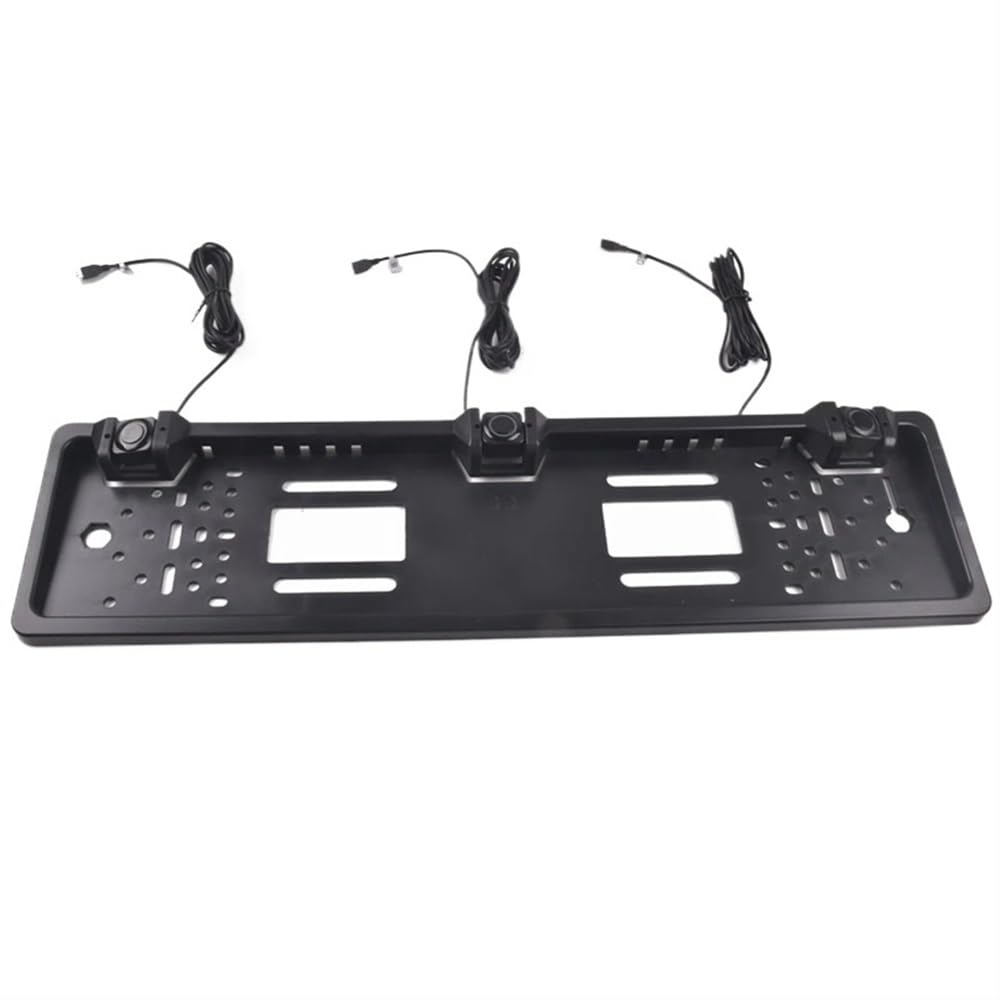 Radar Recul Voiture Parcage Capteurs de stationnement de Voiture Parktronics, Cadre de Plaque d'immatriculation européenne, Radar de recul avec 3 capteurs