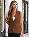 GoMamee Womens Sleeveless Summer Vest Blazer Lightweight Fashion Casual Vests Blazers with Pockets Brown, Large