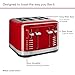KitchenAid 4 Slice Toaster KMT4109ER, Empire Red