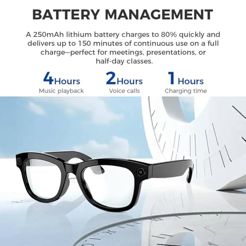 Gafas inteligentes con camara de 500 W Bluetooth y control de voz 4