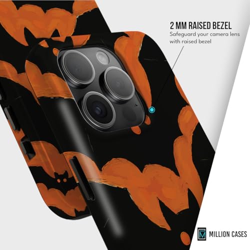 Image of MILLION CASES Back Cover Case for iPhone 15 Pro Scratch Resistant Anti-Slip Polycarbonate Shockproof Protective Durable Hollow Wing Crystal Case for Men & Boys