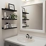 Floating Shelves Set of 6, Black Wall Shelves with Lip, Display Shelves for Wall Decor, Modern Picture Ledge for Living Room, Bedroom, Nursery, Bathroom, Pictures, Books, Plants- Black - Image 4