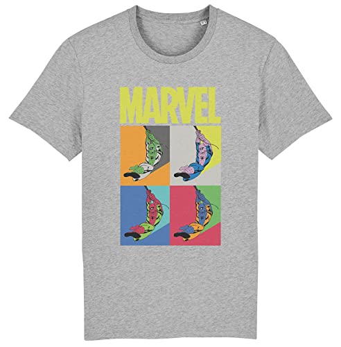 Marvel T-shirt pour adulte Motif Spiderman rétro, gris, M Cover