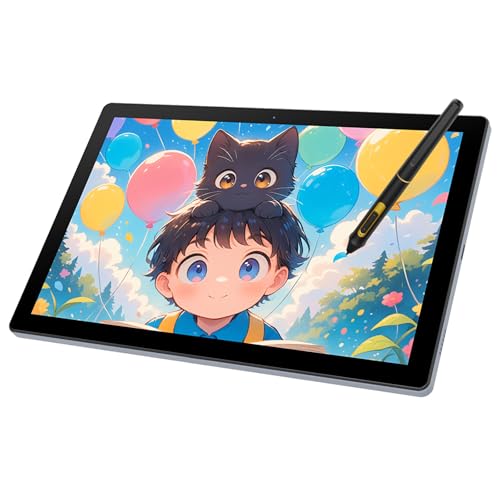 Aumotop Tableta de Arte Digital Portátil BT-101A Pantalla IPS de 10,1 Pulgadas para Artistas, Panel Dibujo con Lápiz óptico sin Batería con Pantalla Táctil Antirreflejo para Diseñadores Adultos