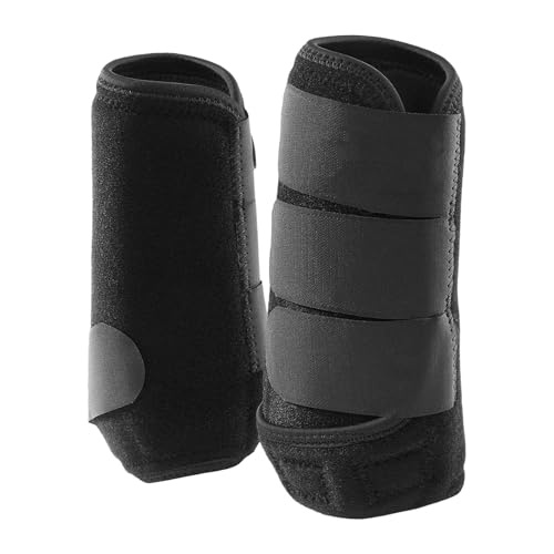 2X Protectores de Patas Delanteras y traseras para Caballos, con absorción de Impacto, para Entrenamiento, equitación y Equipo Ecuestre, Hind Leg L