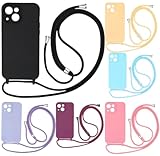 Case Capa Capinha Com Cordão Alça Transversal Para iPhone 14 NORMAL (PRETO)