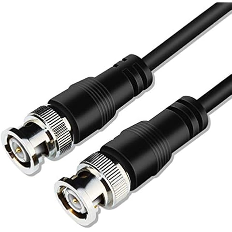 Tan QY BNC RG-59/U Cable 15Ft - BNC Male to Male Extension Connector Adapter Professional RG-59/U Grade Coaxial Wire Cord Cable Jack Plug for Video Security Camera CCTV Systems, Oscilloscope (15Ft) Cover