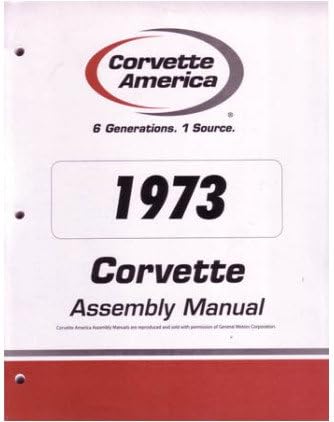 1973 CHEVROLET CORVETTE Asamblea Manual Reconstrucción del libro