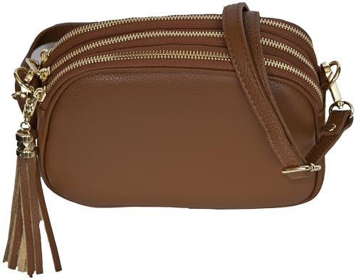 LucieElle Sac CUIR Femme Bandoulière Italien | Sac Femme Porté Epaule | Sac à main femme CUIR Italien | Sac Soirée Femme | Sac Femme Pompon ‘Essence'