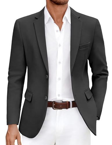 Veste de costume pour homme coupe ajustée COOFANDY blazer décontracté léger 2 boutons