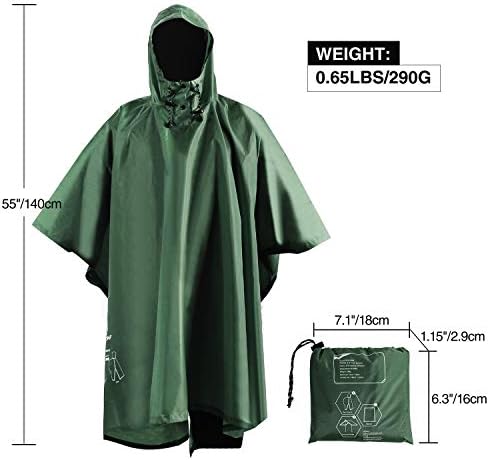 REDCAMP Waterproof Rain Poncho 