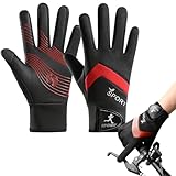 Phone Touch - Manoplas de invierno para bicicleta, 1 par de guantes de ciclismo con control táctil cálido para el invierno, guantes impermeables, resistentes al viento, ropa deportiva,