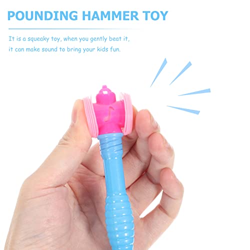 Image of Kisangel 10Pcs Squeaky Hammer Pounding Plastic Mallet Handle Hammer Funny for Preschool Educational Birthday Party Favors Tools Rose (Pack of 2)