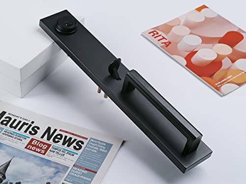 Tmc Iron Black Front Double Door Handleset (Keyed Handleset) #TOP6