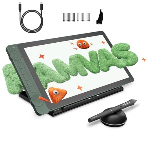 HUION Drawing Tablet with Screen Full-Laminated Art Tablet Kamvas 13 (Gen 3) SE Graphic Tablet with Canvas Glass 2.0 13.3" Pen Display with USB-C to USB-C Cable, PenTech 4.0, 16K Pressure