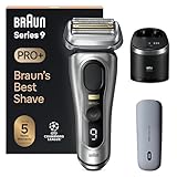 Braun Series 9 PRO+ 9577cc Electric Razor for Men, 5 Pro Shave Elements & Precision Long Hair Trimmer, 6in1 SmartCare Center, PowerCase for Mobile Charging, Wet & Dry, 60min Battery Runtime
