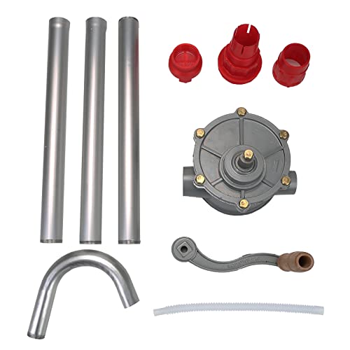 Vevitts 15 To 55 Gallon Drum Pump Rotary Hand Liquid Transfer, Heavy Duty Rotary Barrel Pump, Hand Drum Aluminum Pump For Kerosene, Gasoline Oil Fuel Diesel, Hydraulic Fluid #TOP2